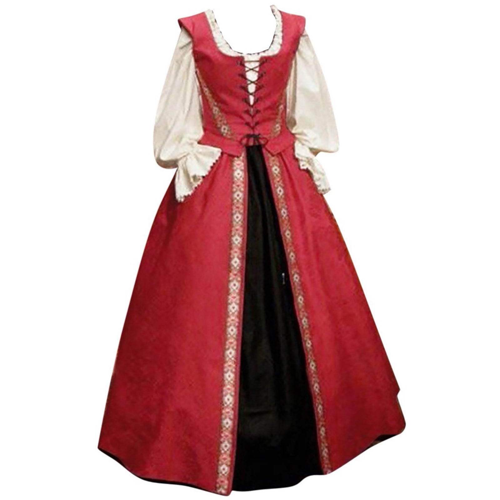 red and gold medieval dress Medieval Dress Red Gold