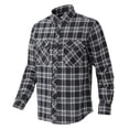 thumbnail image 1 of Brglopf Men's Flannel Shirts Casual Button Down Plaid Shirt Jacket Fall Fashion Long Sleeve Shacket with 2 Pockets Dark Gray XL, 1 of 8