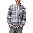 thumbnail image 1 of Brglopf Men's Flannel Shirts Classic Plaid Long Sleeve Shirt Soft Comfy Casual Fashion Button Down Shirts Jackets with Pocket Black XXL, 1 of 4