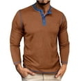 thumbnail image 1 of Brglopf Men's Henley Shirt Long Sleeve Thermal Underwear Henley Top Casual Slim Fit Lightweight Button T Shirts, 1 of 5
