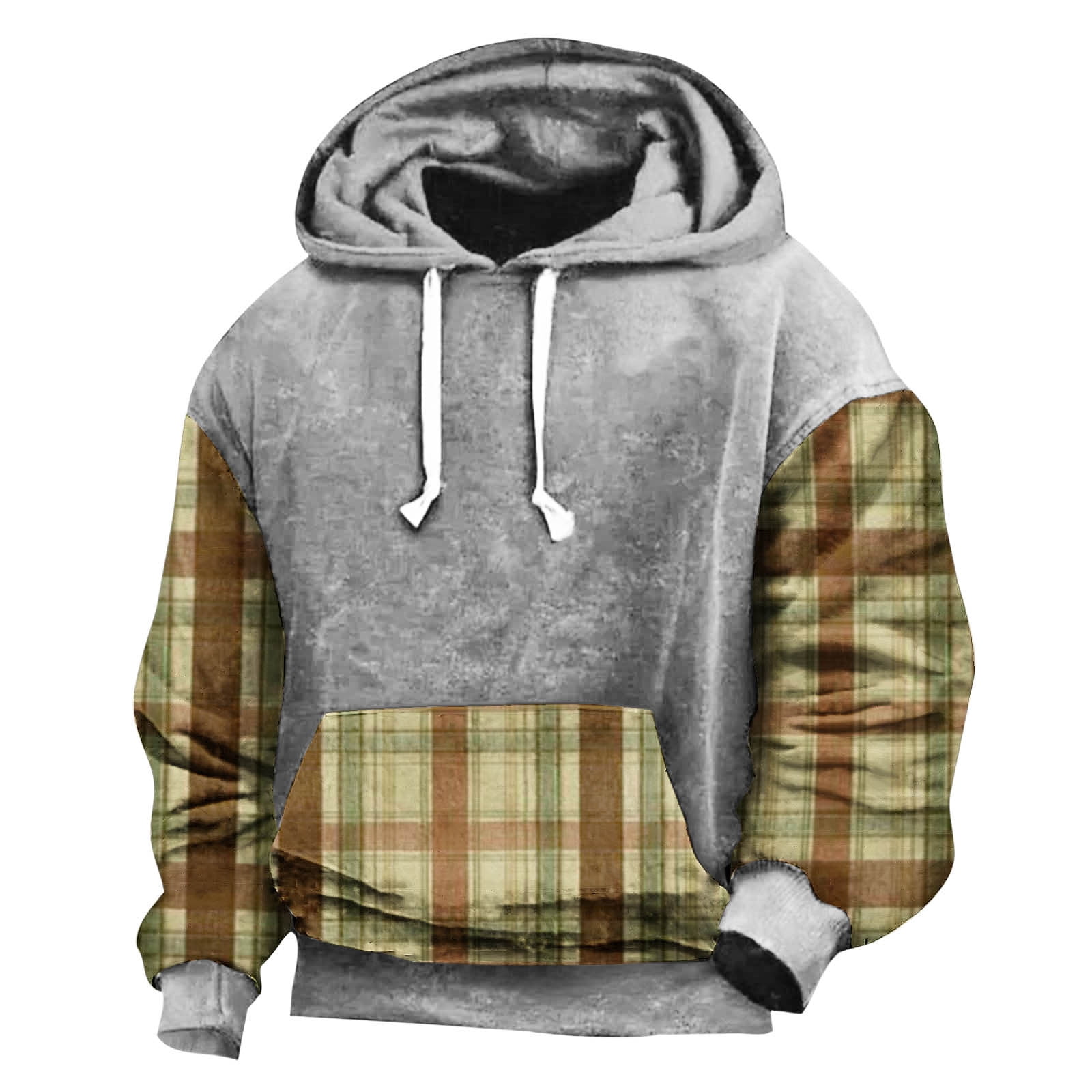 Tyhengta Men's Geometric Texture Hoodie - Lightweight Pullover With Kangaroo Pocket, Casual Sweatshirt - View #7
