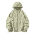thumbnail image 1 of Brglopf Men's Lightweight Packable Sun Protection Jacket Quick Dry Full Zip Hooded Windbreaker for Hiking Army Green XL, 1 of 5