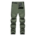 thumbnail image 1 of Brglopf Men's Outdoor Hiking Pants Quick Dry Waterproof Lightweight Mountain Pant Cargo Work Pants with Zip Pockets and Belt(Army Green,L), 1 of 6