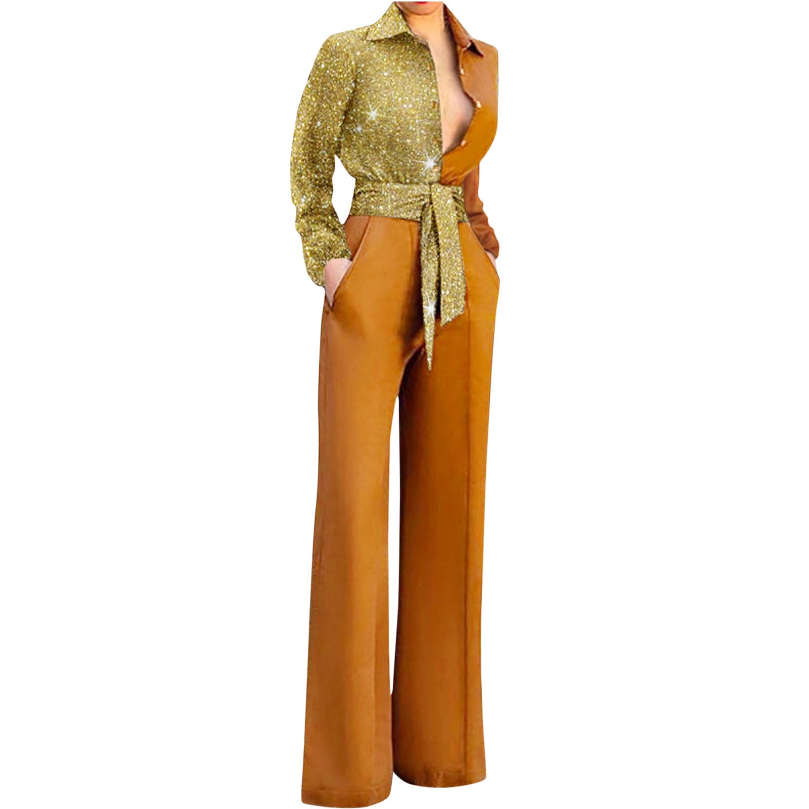Full Size Sequin Round Neck Short Sleeve Wide Leg Jumpsuit