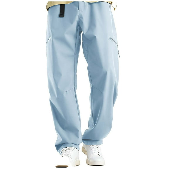 Brglopf Snow Pants Womens Ski Hiking Pants Waterproof Windproof Outdoor Travel Snowboard Cargo Pants with Multi-Pockets Light Blue S