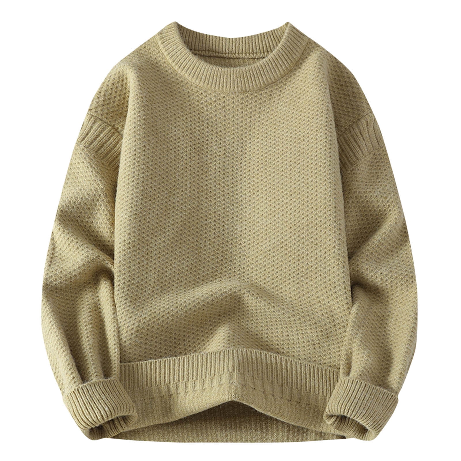 🔥New Year Promotion🔥Men‘s Checkered Printed Mock Neck Thickened Pullover Sweater