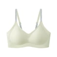 thumbnail image 1 of Brglopf Wireless Bras for Women Seamless Full Coverage No Underwire Bras Soft Support Push Up Seamless Tshirt Bra Bralettes Green M, 1 of 9