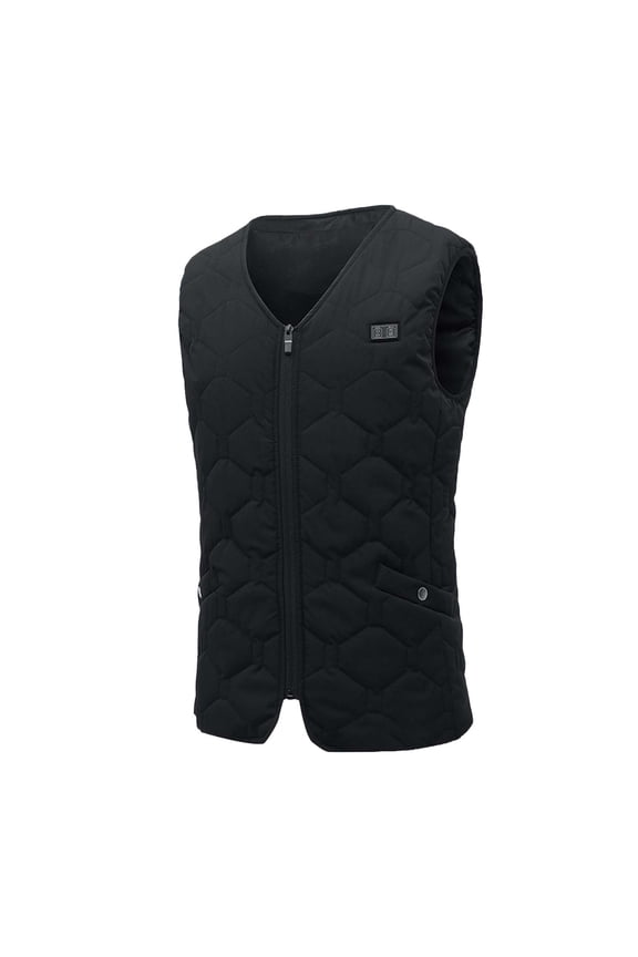 Women Heated Vest, V Neck Collarless Lightweight Womens Heated Jacket Vest Coat, 5 Heating Levels, 8 Heating Zones Battery Not Included