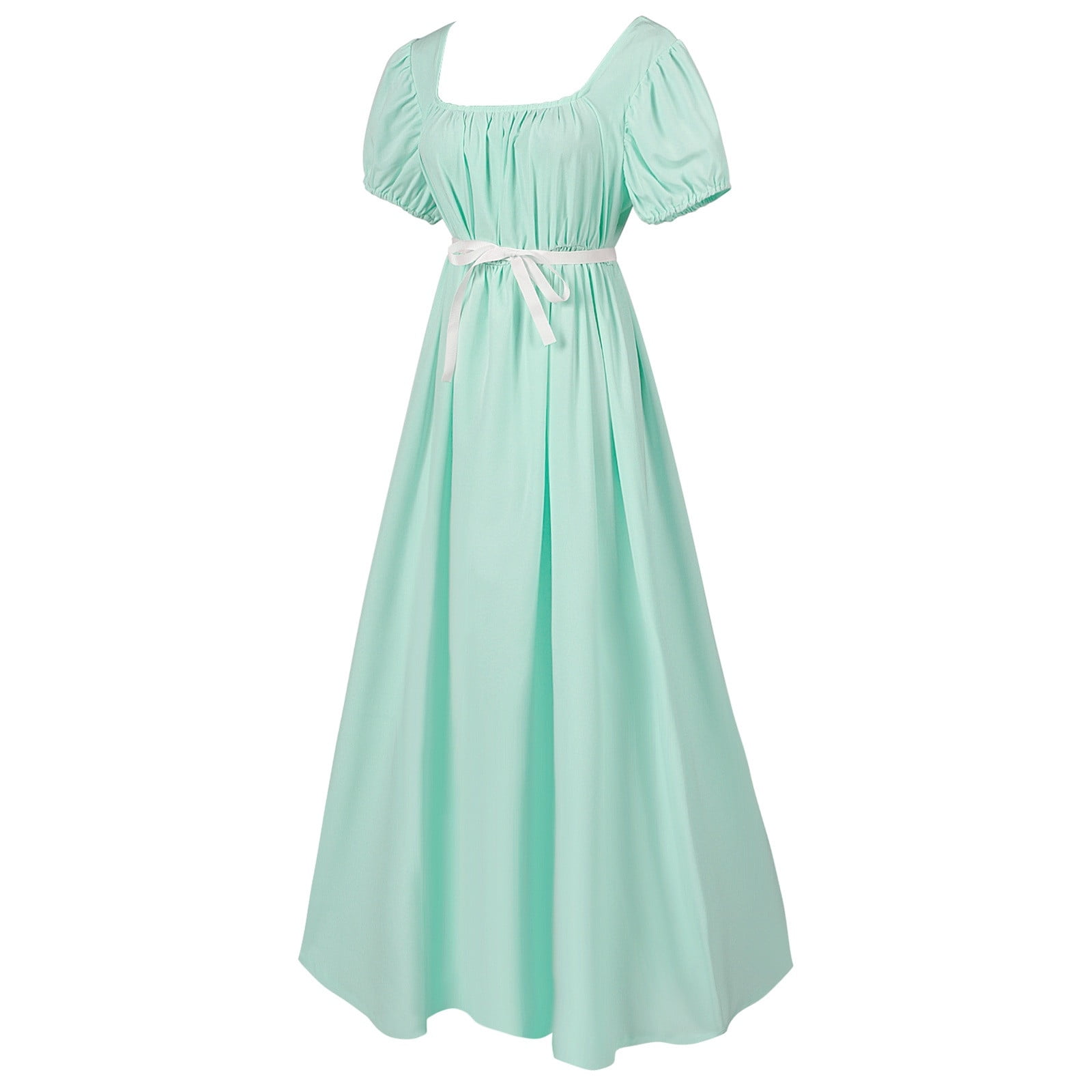 Mint Pleated Empire Puff Sleeve Midi Dress Mint Pleated Empire Puff Sleeve Midi Dress