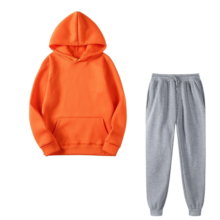 Brglopf Women s 2 Piece Jogger Outfit Hoodies Sweatsuit Sweat Suits Long Sleeve Hooded Sweatshirt Sweatpants Set Sportwear Walmart