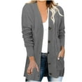 thumbnail image 1 of Brglopf Women's Cardigan Sweaters Long Sleeve Cable Knit Cardigan Sweaters 2023 Oversized Open Front Long Cardigans Button Up Outerwear with Pockets, 1 of 5