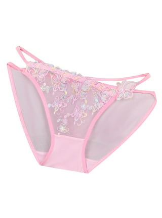 Sexy Seamless Women's Underwear butterfly Thong Panties (Light