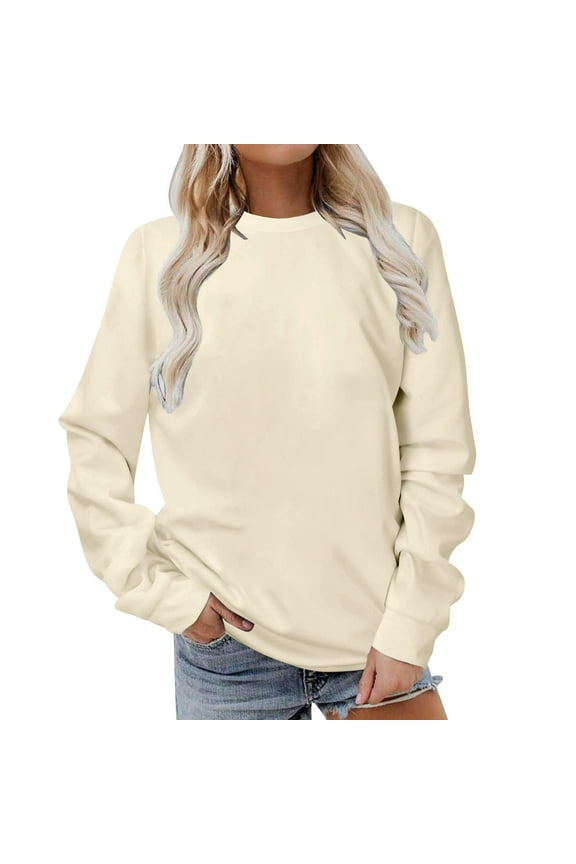 Women's Oversized Sweatshirts Long Sleeve Crew Neck Pullover Sweatshirt Casual Loose Pullover Tops 2023