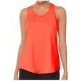 thumbnail image 1 of Brglopf Women's Sleeveless Workout Tops Breathable Lightweight Mesh Sleeveless Loose Active Tennis Yoga Shirts Racerback Athletic Running Tank Tops(Orange,L), 1 of 7