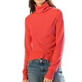 thumbnail image 1 of Brglopf Women's Turtleneck Sweater Long Sleeve Casual Fall Winter Knit Pullover Loose Soft Base Layer Sweaters Tops Red M, 1 of 6