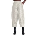thumbnail image 1 of Brglopf Women's Winter Warm Ski Snow Pants Lightweight Padded Quilted Thermal Trousers Elastic Waist Outdoor Down Pants, 1 of 6