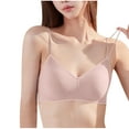 thumbnail image 1 of Brglopf Womens Comfortable Bra Wireless Full Coverage Support Seamless Bras Soft Push Up T-Shirt Sleep Bras Pink L, 1 of 5