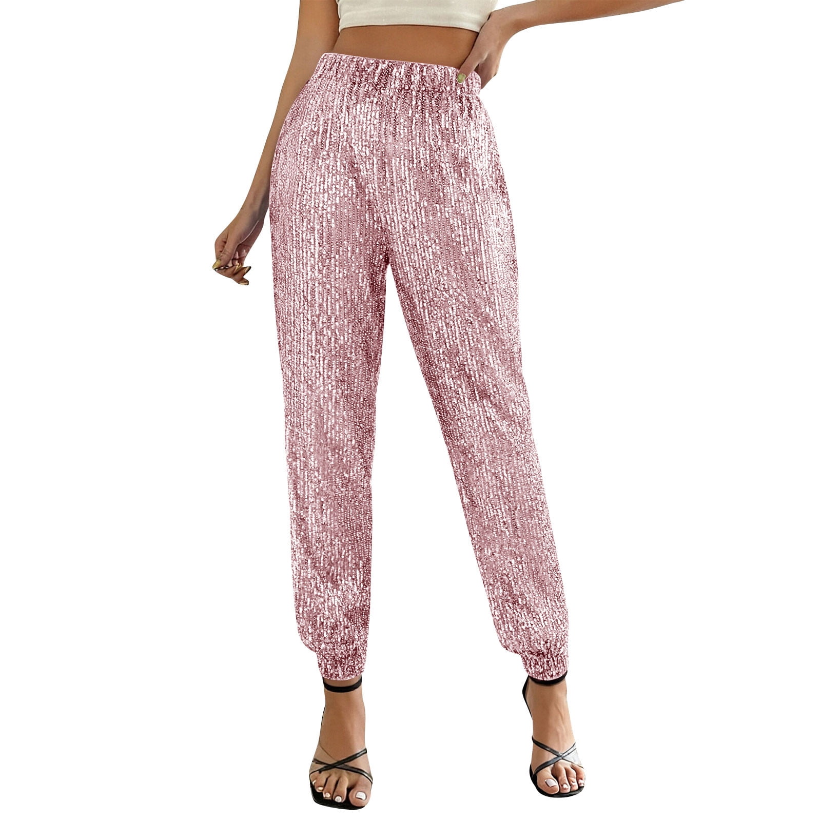 SWIRL HIGH WAIST PANTS - PINK