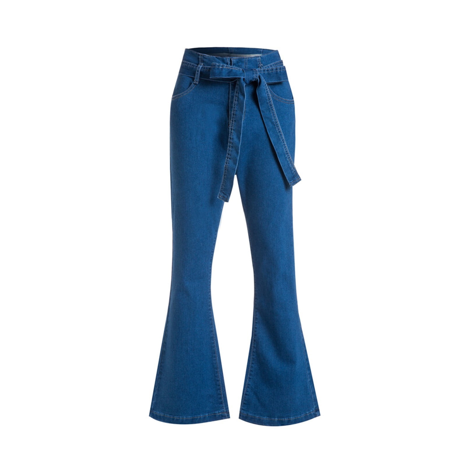 Brglopf Womens High Waisted Bell Bottom Jean Pants Classic Stretch