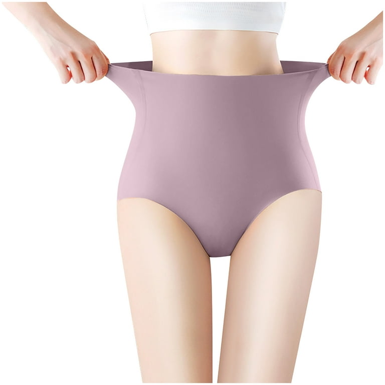 Brglopf Womens High Waisted Underwear Briefs Full Coverage Soft