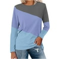 thumbnail image 1 of Brglopf Womens Long Sleeve Tunic Shirts Casual Solid Color V Neck Basic Tops Spring Loose Fit Pullovers Tops Tee Shirts, 1 of 4