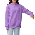 thumbnail image 1 of Brglopf Womens Oversized Hoodies Casual Long Sleeve Lightweight Pullover Tops Fall Winter Drawstring Basic Hooded Sweatshirt with Pocket Light Purple XXL, 1 of 8