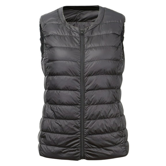 Brglopf Womens Puffer Vest Lightweight Plus Size Zip Up Quilted Vests Outerwear Winter Warm Sleeveless Jackets with Pockets(Black,4XL)