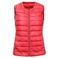 thumbnail image 1 of Brglopf Womens Puffer Vest Lightweight Plus Size Zip Up Quilted Vests Outerwear Winter Warm Sleeveless Jackets with Pockets(Red,4XL), 1 of 6