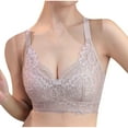 thumbnail image 1 of Brglopf Womens Seamless Wireless Minimizer Bras Soft Comfy Full Coverage No Underwire Bralettes Push Up Support Everyday Bra z1-Pink S, 1 of 4