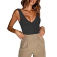 thumbnail image 1 of Brglopf Womens Sleeveless Tank Tops Deep V Neck Casual Shirts Slim Fit Long Tunic Tees Solid Color Elegant Going Out Blouse, 1 of 6