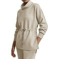thumbnail image 1 of Brglopf Womens Sweatshirts Long Sleeve Mock Neck Pullover Tops Drawstring Side Slit Tunic Shirts Trendy Fall Clothes 2023, 1 of 3