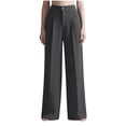 thumbnail image 1 of Brglopf Womens Wide Leg Dress Pants Business Casual Flowy Work Palazzo Pants High Elastic Waisted in The Back Slacks Trousers Dark Gray XL, 1 of 6