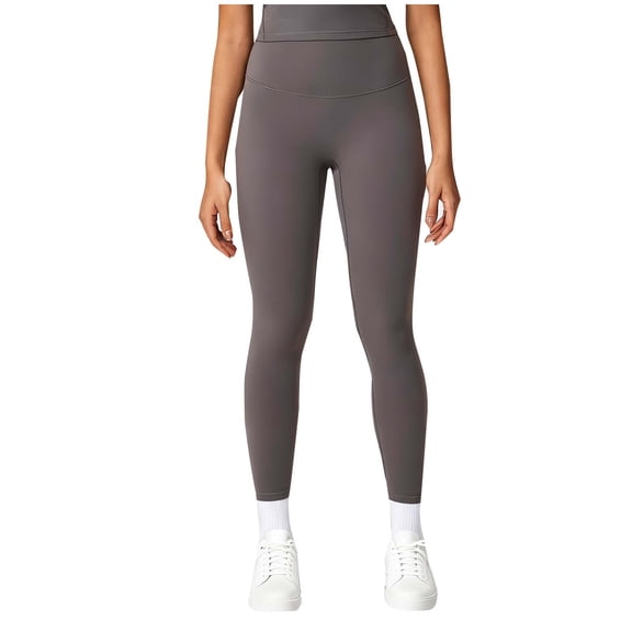 Brglopf Workout Leggings for Women Seamless Tummy Control Butt Lifting Leggings Soft Stretchy High Waisted Gym Yoga Pants Gray XL