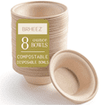 thumbnail image 1 of Brheez Disposable Bowls - Biodegradable, Compostable, 8 oz, 110-pack, 1 of 5