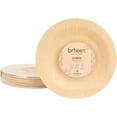 thumbnail image 1 of Brheez Heavy Duty Elegant Party Disposable Plates - 100% Biodegradable, Compostable Bamboo, 11", 25-Pack, 1 of 4