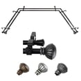 thumbnail image 1 of Bria 13/16" Bay Window Double Curtain Rod 20"-36", 38"-72" - Black, 1 of 1
