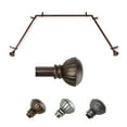 thumbnail image 1 of Bria 13/16" Bay Window curtain rod 20"-36", 38"-72" - Cocoa, 1 of 3
