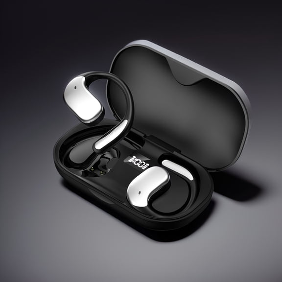 Briame Prosound Wireless Sports Earbuds with LED Display, Mini Charging Case, Bass Boost, Mic for iPhone Android