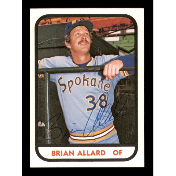 Brian Allard Autographed 1981 TCMA Card #10 Spokane Indians SKU #248215