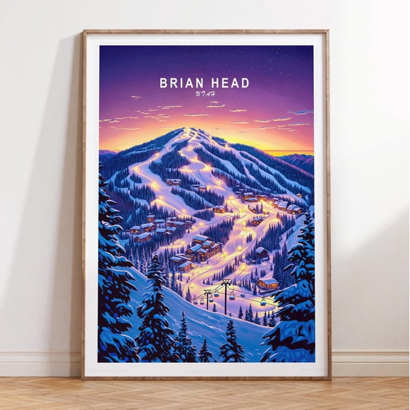 Brian Head Utah Ski Resort Nature Wall Art, Unframed Paper Print Size 12x18