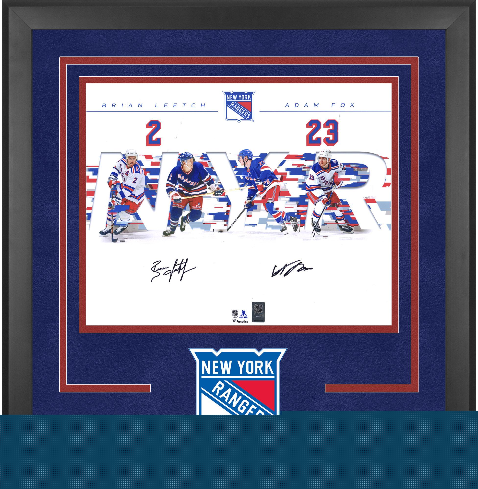Brian Leetch & Adam Fox New York Rangers Deluxe Framed Autographed 16" x 20" Dual Photograph - Fanatics Authentic Certified