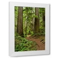 thumbnail image 1 of Brian Moore 4x24 White Modern Wood Framed Wall Art Titled - Hiking Trail I, 1 of 5
