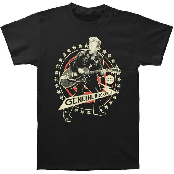 Brian Setzer Men's Genuine Rockabilly Slim Fit T-shirt Medium Black