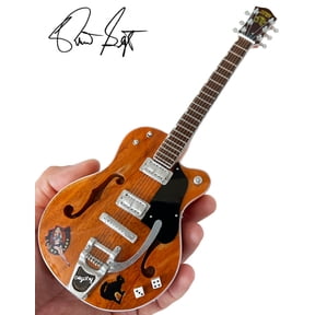 Brian Setzer Gretsch Nashville Orange Dice Hollow Body 10 Inch Miniature Guitar