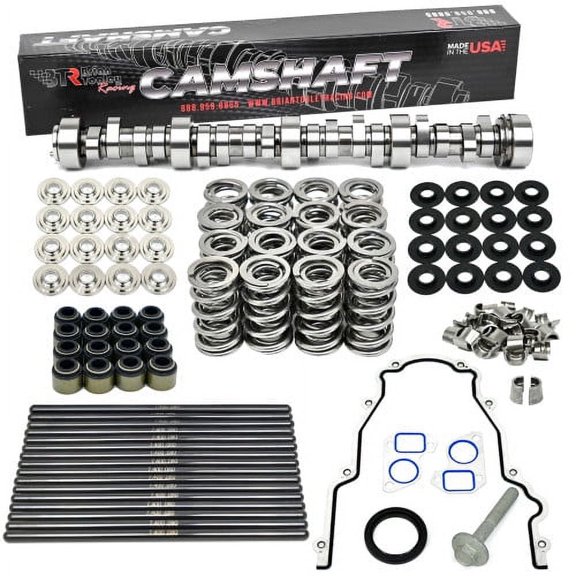 Brian Tooley Racing BTR 5.3 Hot Rod Camshaft, 660" Lift LS Dual Valve Springs with Titanium Retainers, 7.400" LS Chromoly Pushrod Kit & LS Gasket Kit -Fits 4.8 5.3 LM7 LC9 LMG LMF LR4 L59 L33