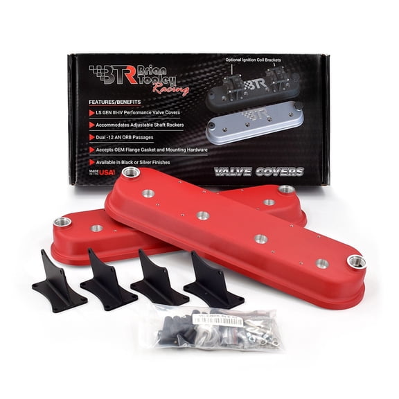 Brian Tooley Racing BTR LS Valve Covers Without Logo - WITH Coil Mounts - Cast Aluminum Brian Tooley Racing Valvecovers 4.8 5.3 5.7 6.0 6.2 7.0 LS1 LS3 LQ4 LS7