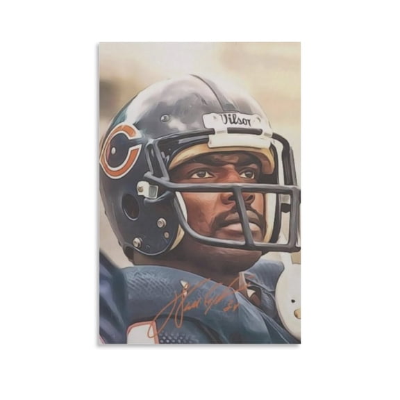 Brian Urlacher Canvas Poster Picture Posters Wall Art Painting Canvas Gift Living Room Prints Bedroom Decor Poster Artworks 08x12inch(20x30cm)