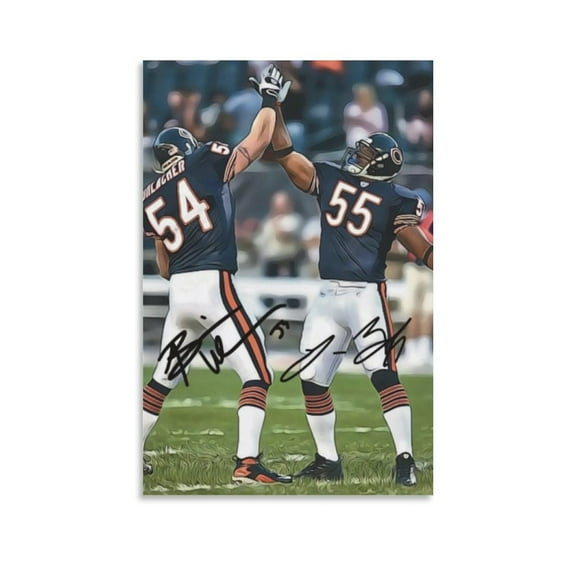 Brian Urlacher Canvas Poster Posters Art Print Wall Photo Paint Poster Hanging Picture Family Bedroom Decor Gift 24x36inch(60x90cm)
