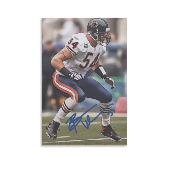Brian Urlacher Canvas Poster Room Aesthetic Poster Print Art Wall Painting Canvas Posters Gifts Modern Bedroom Decor 08x12inch(20x30cm)