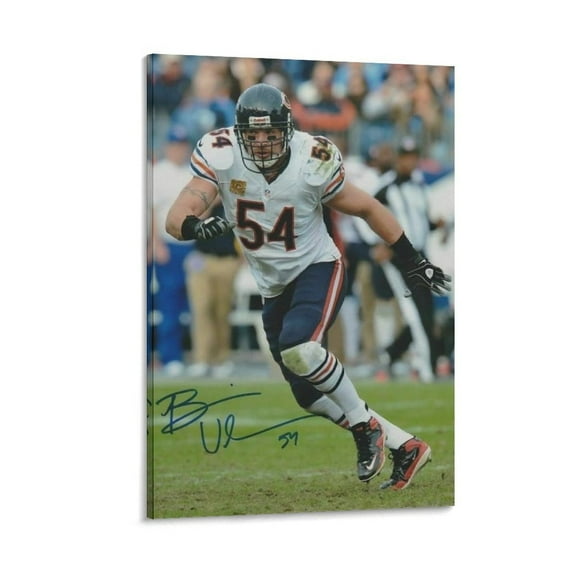 Brian Urlacher Rugby Player Poster 8 Poster Decorative Painting Canvas Wall Art Living Room Posters Bedroom Painting 12x18inch(30x45cm)